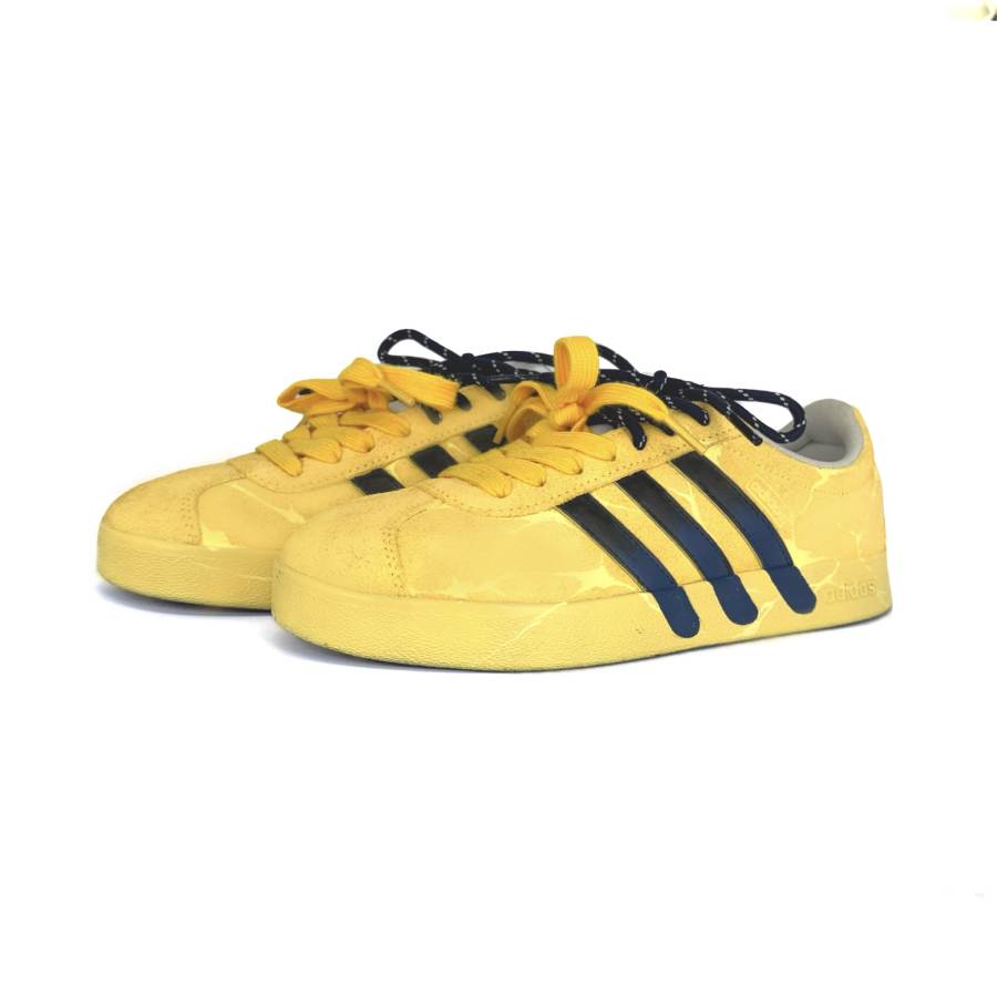 Adidas Adidas VL COURT 2.0 Skateboard Shoes Unisex Low Top Yellow/Blue
