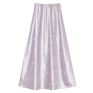 XIANGYING Casual Long Skirts Women's Lilac Moderate Long Skirt