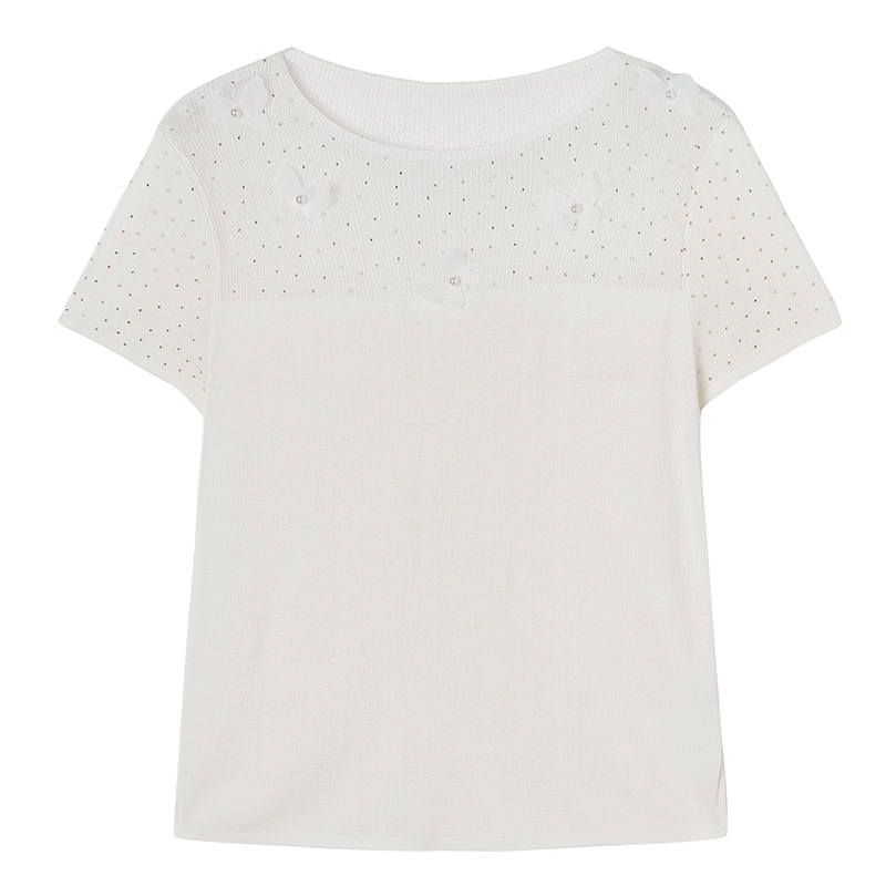 XIANGYING Knitwear Women's Heron White Turtleneck Thin