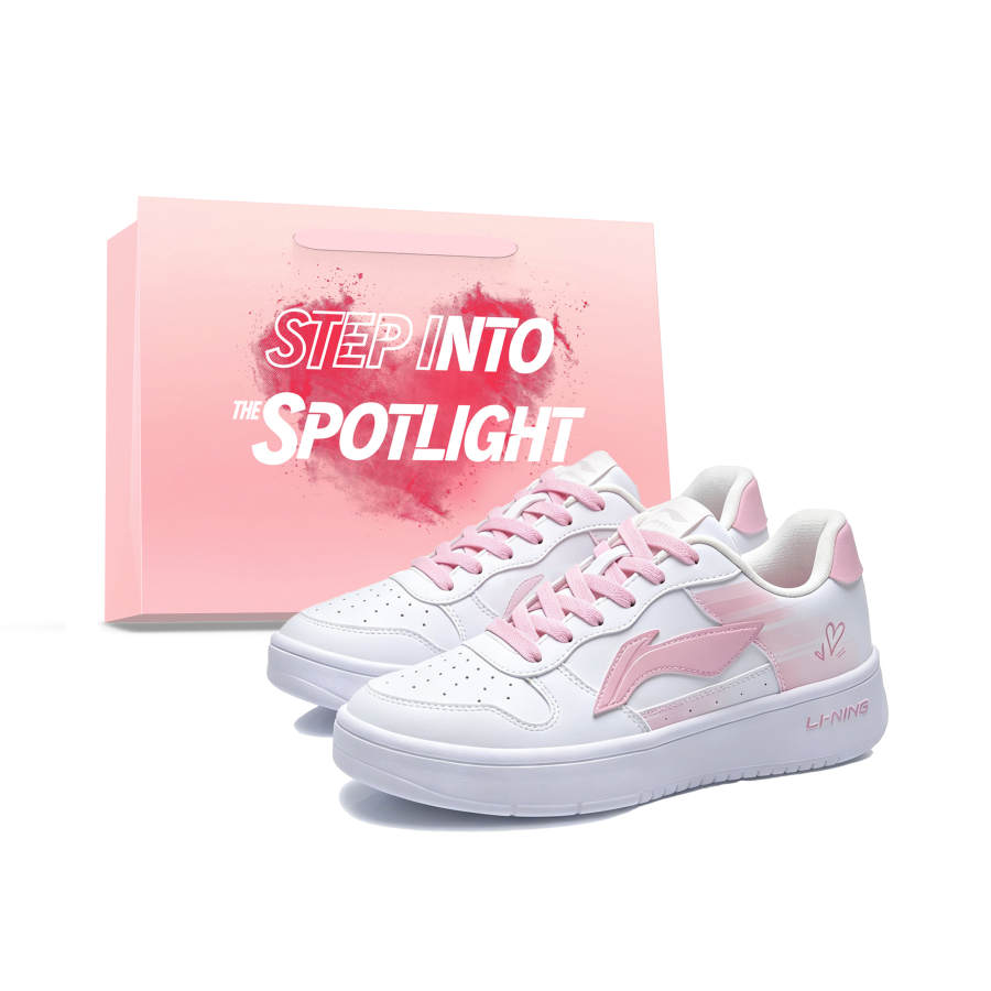 Li-Ning Li Ning Floating Boat Skateboard Shoes Women's Low Top Pink