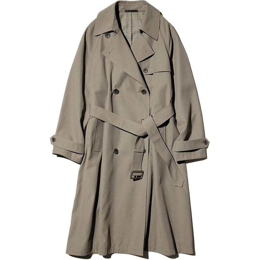 UNIQLO Trench Coats Unisex Dark Olive Moderate