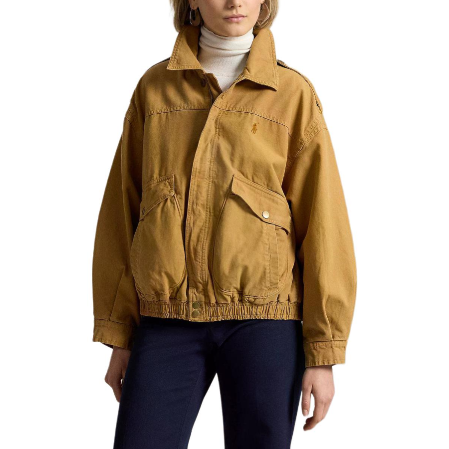 Polo Ralph Lauren Cropped Coats Women's Brown Yellow Moderate