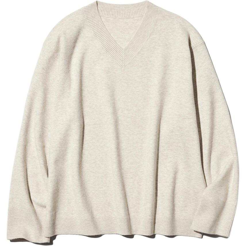 UNIQLO Sweaters Women's Ivory V Neck Moderate Other