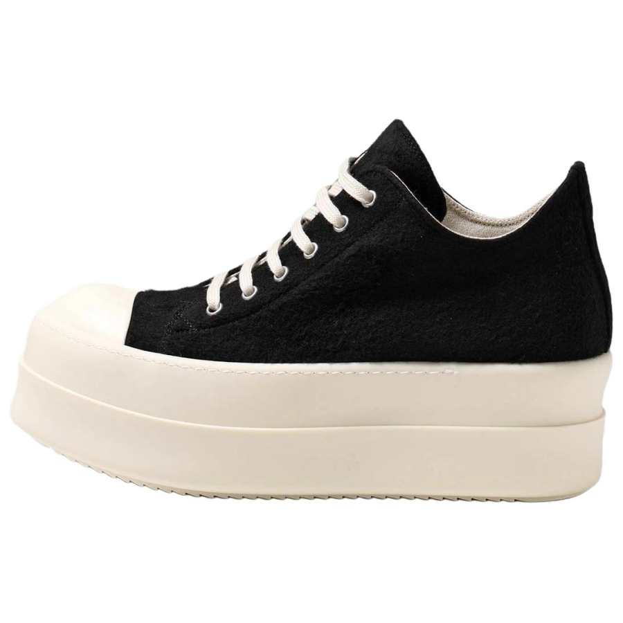 Rick Owens DRKSHDW Double Bumper Low top Canvas Shoes Men's Black