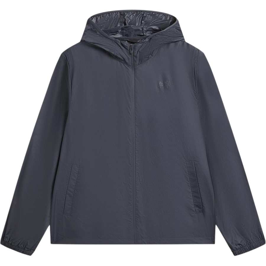 Li-Ning Li Ning Sports Life Collection Trench Coats Men's Ebony Black Hooded Non Detachable Moderate Straight Fit