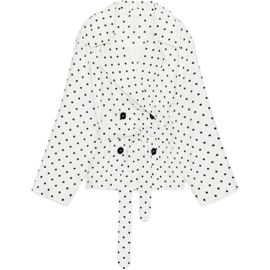 ZARA Jackets Women's White/Black Lapel Moderate Other