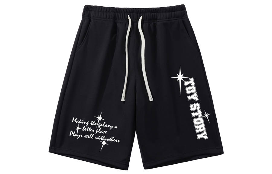 Disney Casual Shorts Unisex Thin Straight Fit Pants