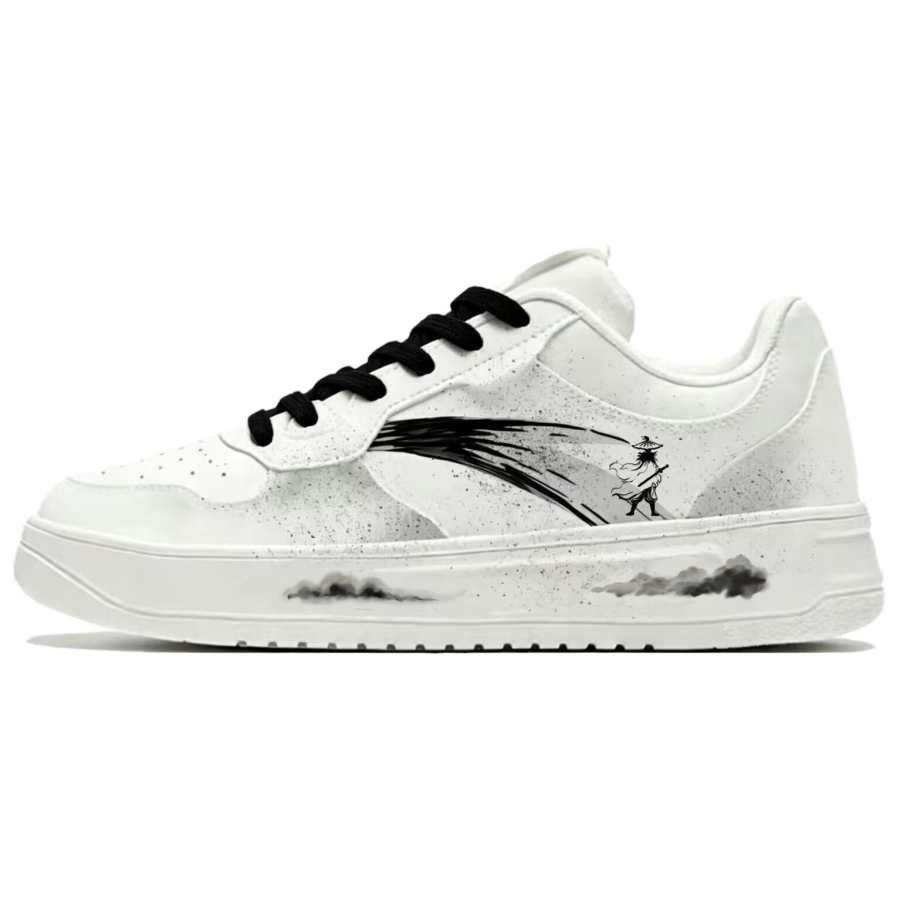 ANTA Easy Skateboard Shoes Unisex Low Top White/Black