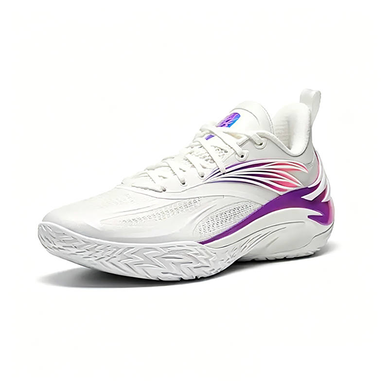 ANTA Shock Wave 8 Basketball Shoes Men's Low Top Purple Pink