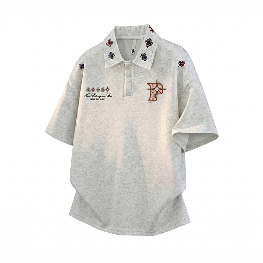 PAL ONGACO Polo Shirts Unisex Polo Collar Moderate Straight Fit