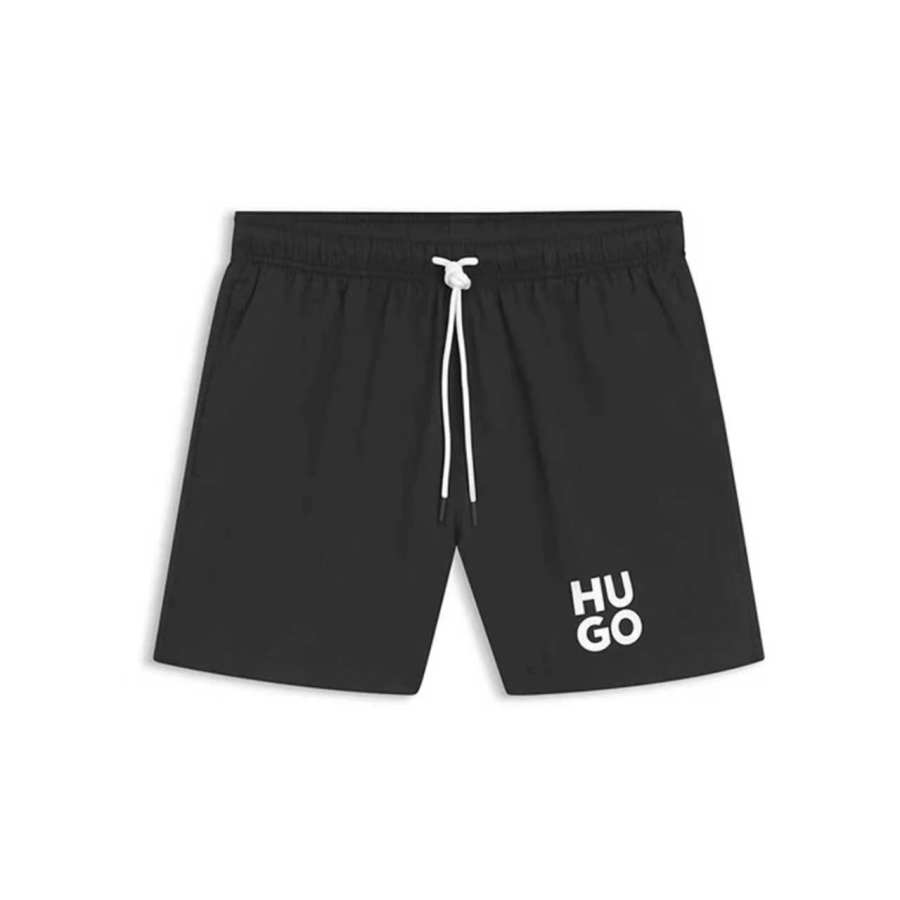 HUGO BOSS Casual Shorts Men's Black Thin Straight Fit Pants