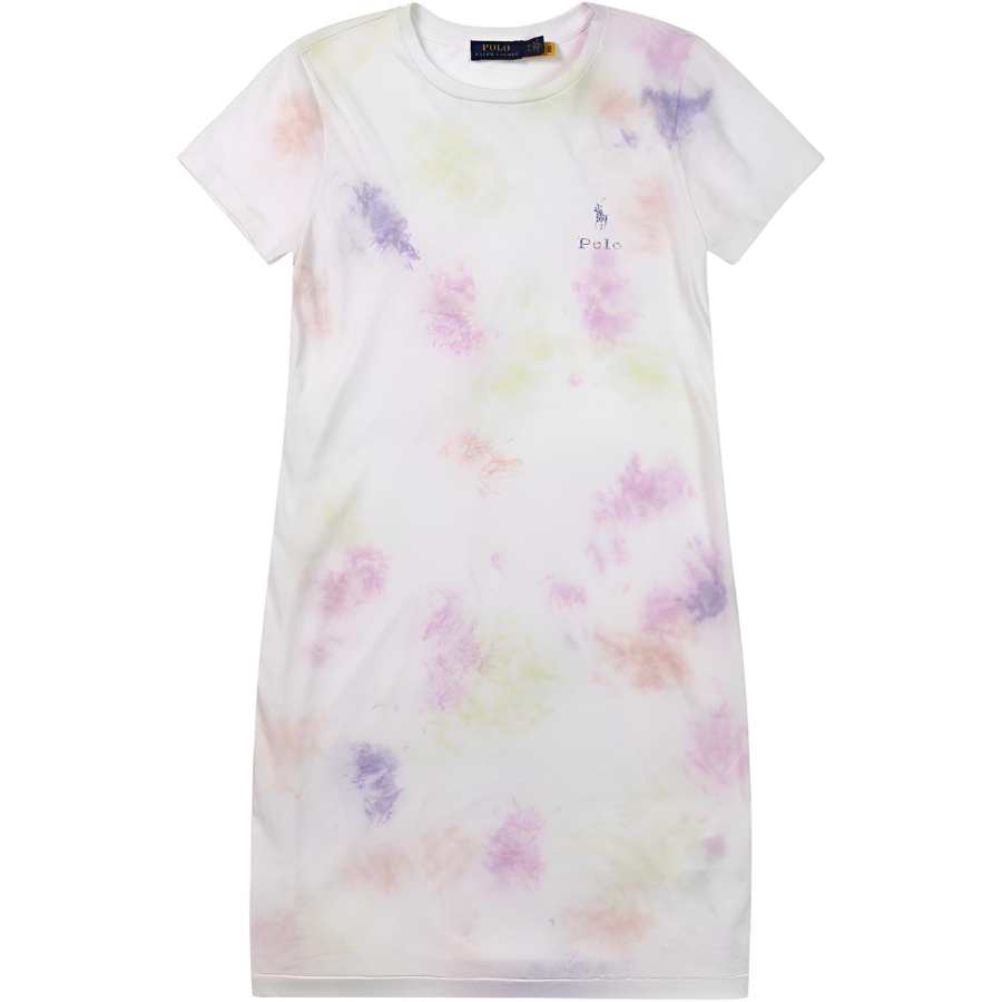 Polo Ralph Lauren Short Sleeved Dresses Women's White Crew Neck Moderate Midi Skirt Other