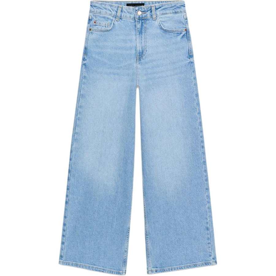 ZARA Jeans Women's Light Blue Moderate Wide Leg Pants