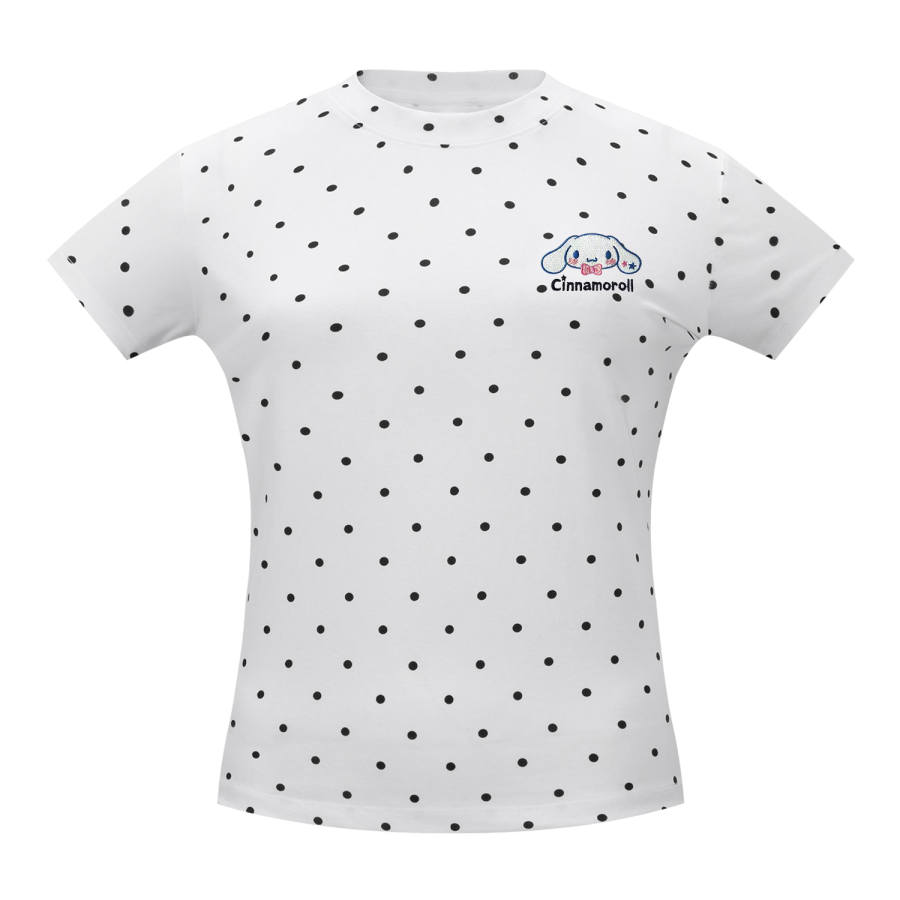 Sanrio X CINNAMOROLL T Shirts Unisex Crew Neck Thin Nipped In Waist