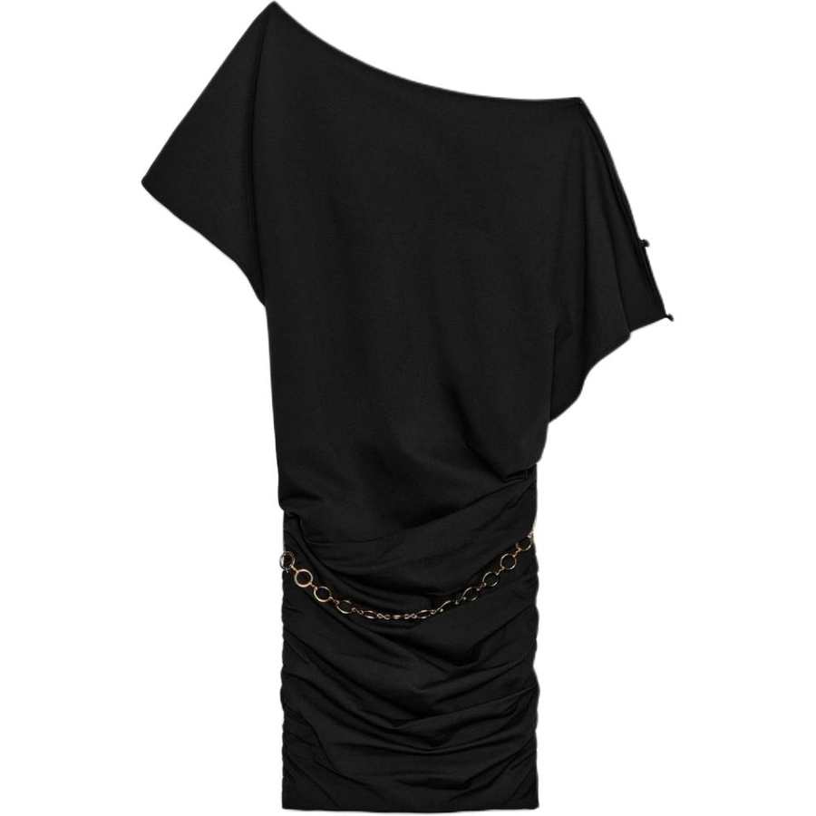 ZARA Short Sleeved Dresses Women's Black Moderate