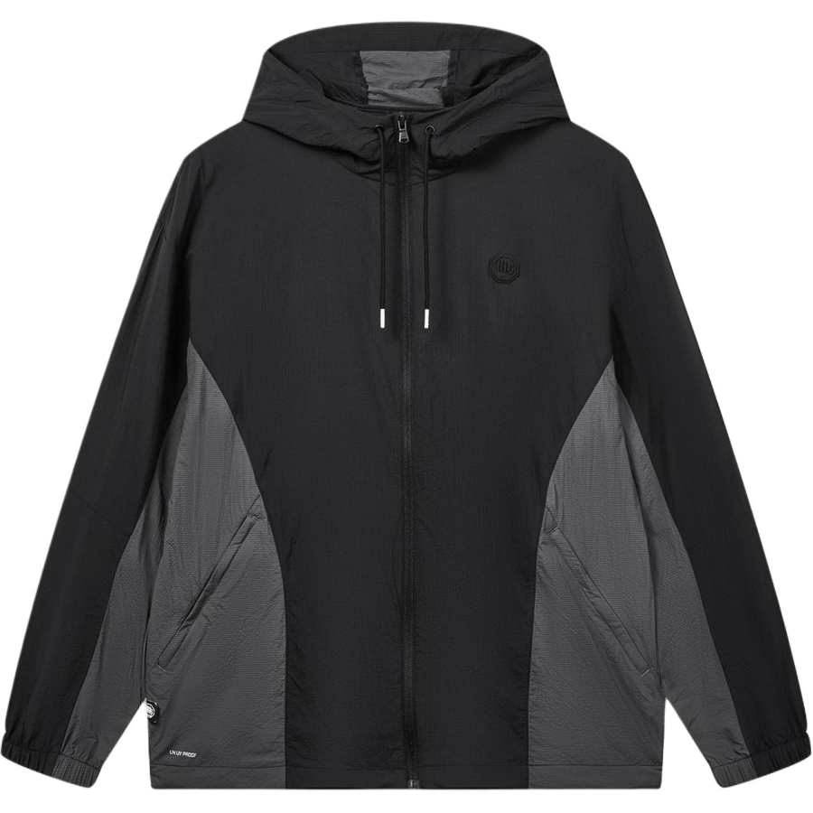 Li-Ning Li Ning BADFIVE Trench Coats Men's Black Hooded Non Detachable Moderate Straight Fit
