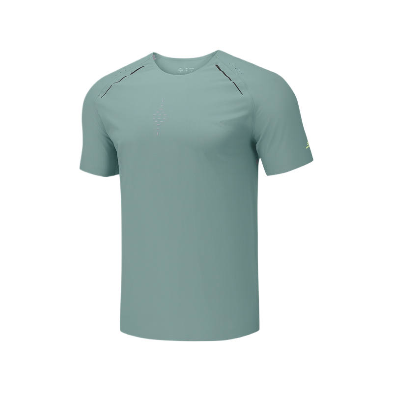 Skechers T Shirts Men's Deep Sea Gray Green 04PX Crew Neck Moderate