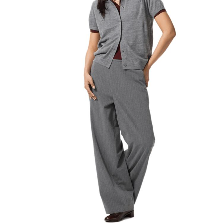 UNIQLO Casual Pants Women's 07 Asphalt Gray Moderate Straight Fit Pants
