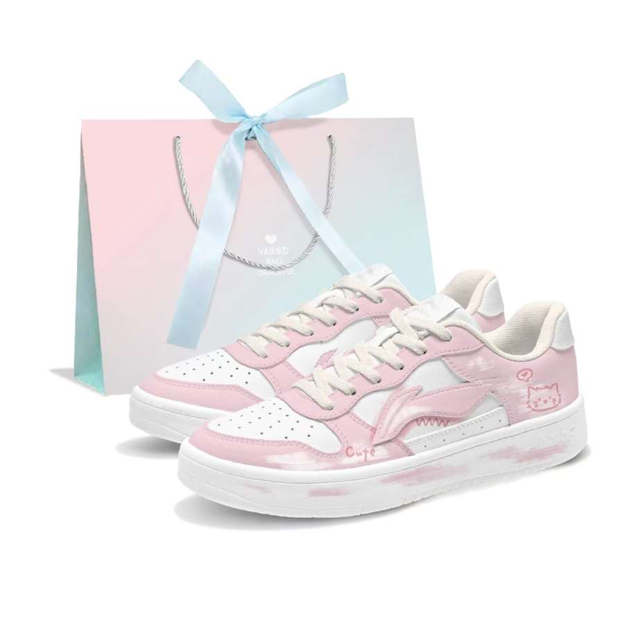 Li-Ning Li Ning Floating Boat Skateboard Shoes Women's Low Top Pink