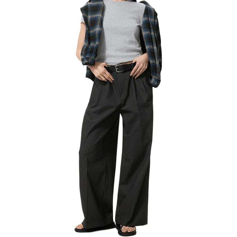 UNIQLO Casual Pants Women's Black Moderate Wide Leg Pants