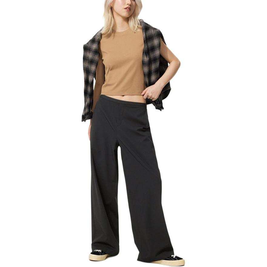 UNIQLO SS26 Casual Pants Women's Black Moderate Straight Fit Pants