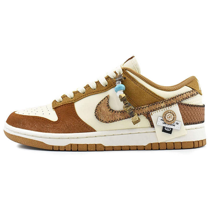 Nike Nike Dunk Skateboard Shoes Women's Low Top Brown, Beige