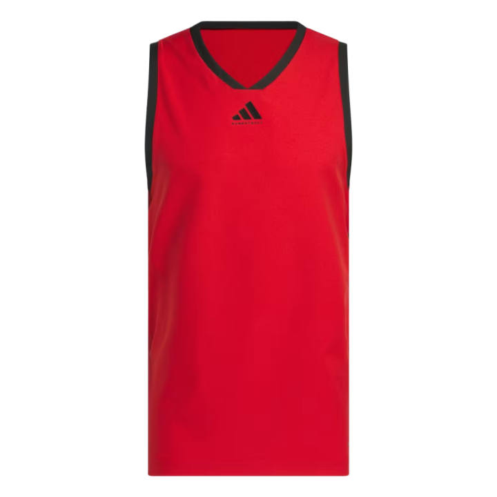 Adidas Adidas Basketball Jerseys Men's Team Power Red 2/Black V Neck Moderate