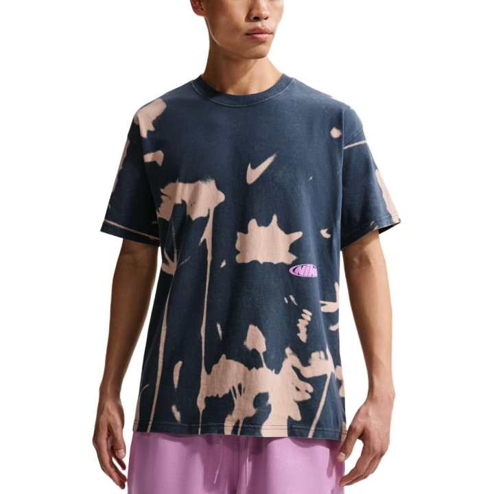 Nike Nike Sportswear T Shirts Men's Dark Obsidian/Sand Crew Neck Moderate