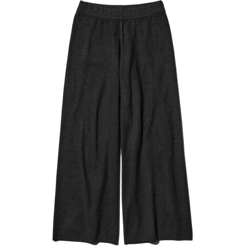 UNIQLO Knitted Sweatpants Women's 09 Black Moderate Straight Fit Pants