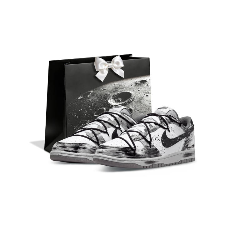 Nike Nike Big Skateboard Shoes Men's Low Top Black White