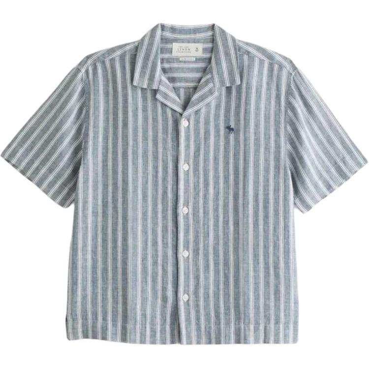 Abercrombie&Fitch Shirts Men's Stripes Lapel Moderate