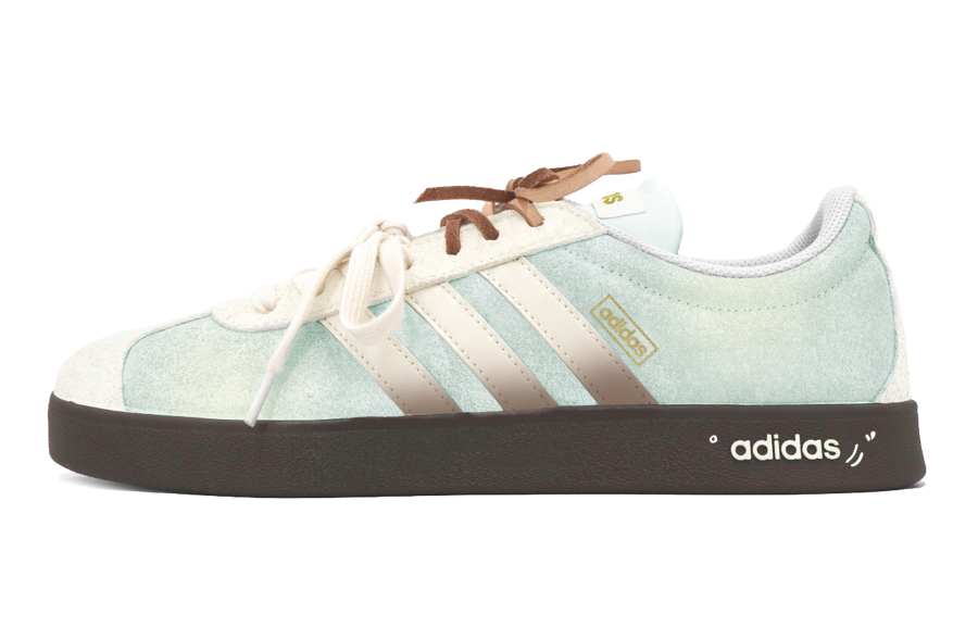 Adidas Adidas Vl Court Classic German Army Trainers Unisex Low Top Ecru/Brown