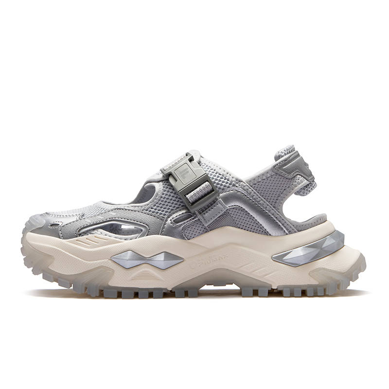 FILA FUSION Bianco Breathable River Trekking Shoes Women's Silver