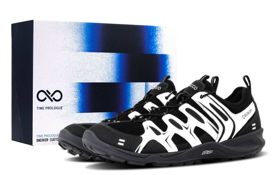 Ecco Defeat Barrier Edge Low top Casual Shoes Men's Black White