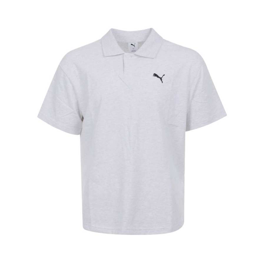 PUMA ESS Polo Shirts Men's Light Heather Gray Polo Collar Moderate Other