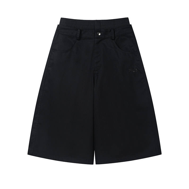 FILA ORIGINALE Casual Shorts Women's Jet Black Moderate Wide Leg Pants