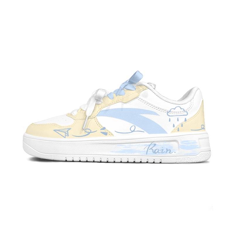 ANTA Skateboard Shoes Unisex Low Top White