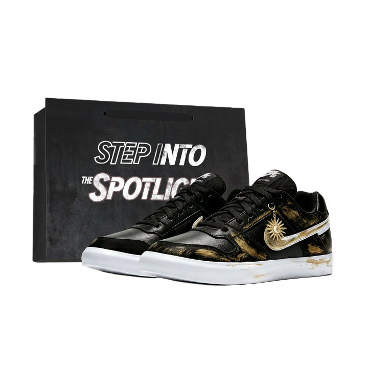 Nike Nike SB Delta Skateboard Shoes Unisex Low Top Black/Gold
