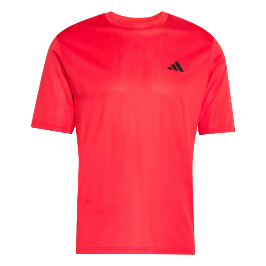 Adidas Adidas Fitness Clothing Men's Pure Gemstone Red Crew Neck Moderate