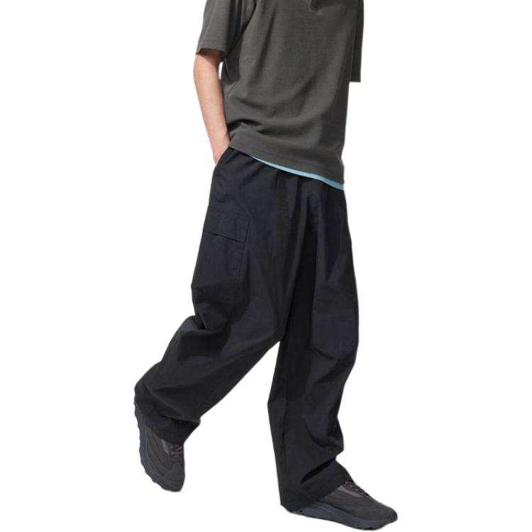 UNIQLO Casual Pants Unisex 09 Black Moderate Straight Fit Pants
