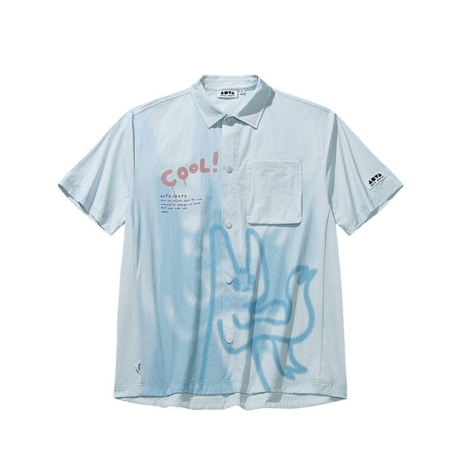 ANTA Shirts Unisex Dream Shadow Blue 6 Polo Collar Moderate
