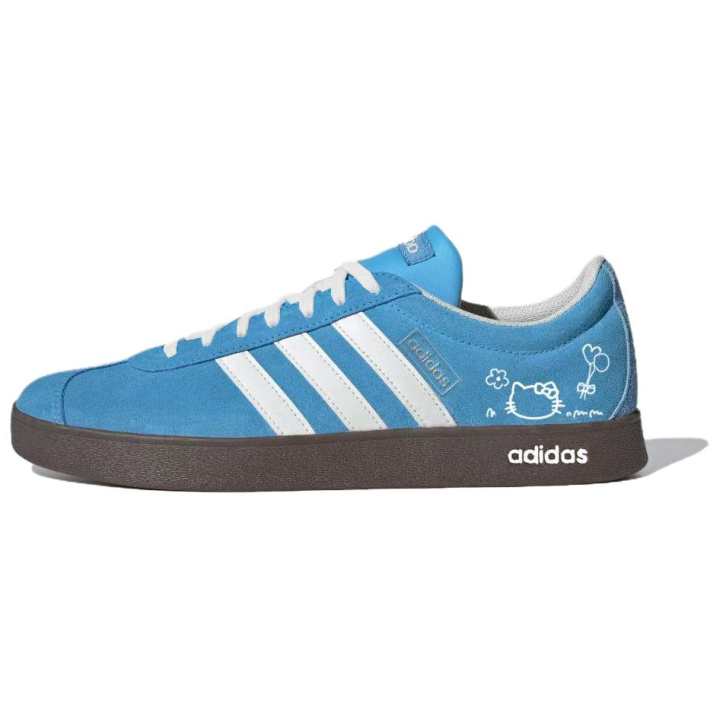 Adidas Adidas Vl Court Classic German Army Trainers Unisex Low Top Blue White Brown Multicolor