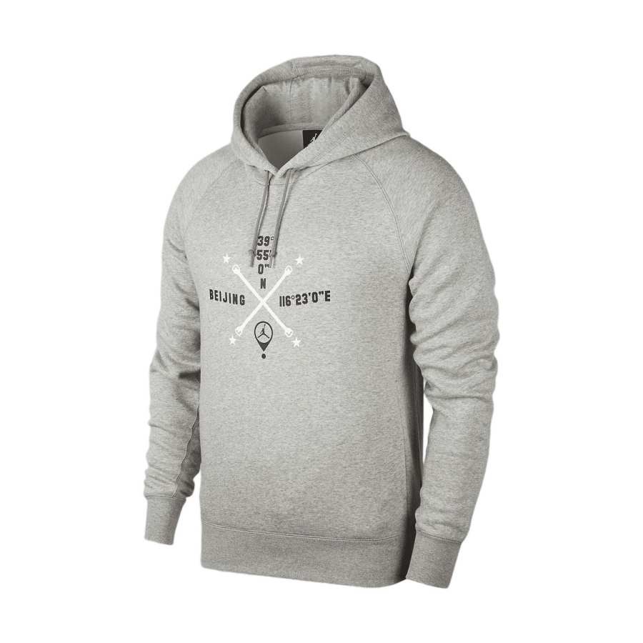 Jordan Jordan Air Sweatshirts Men's Gray Hooded Non Detachable Thickened