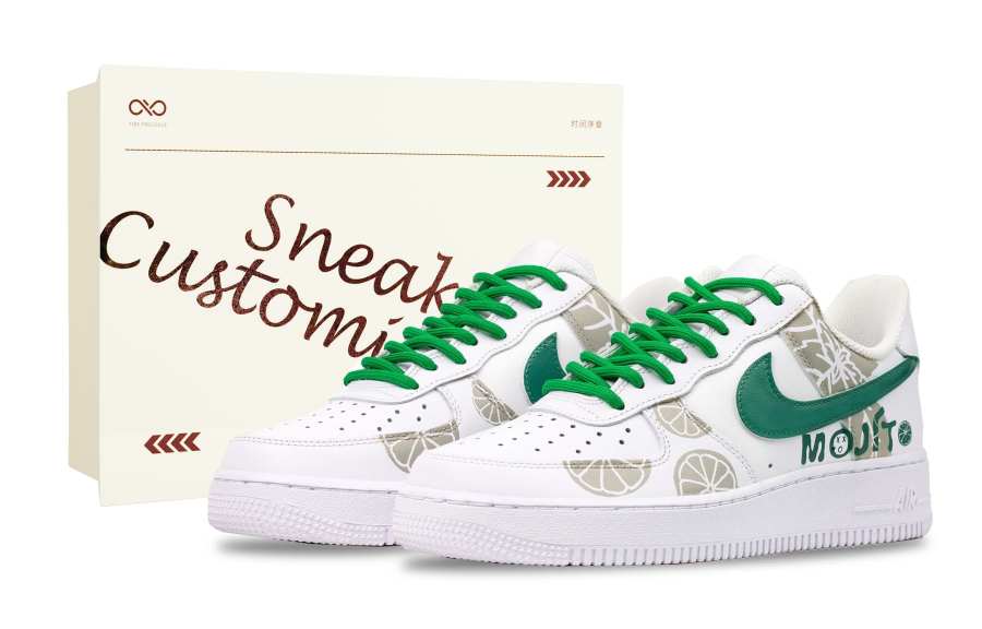Nike Nike Air Force 1 Lemon Summer, Refined Shopping Bag Cow Leather Abrasion Resistant Balance Abrasion Resistant Balance