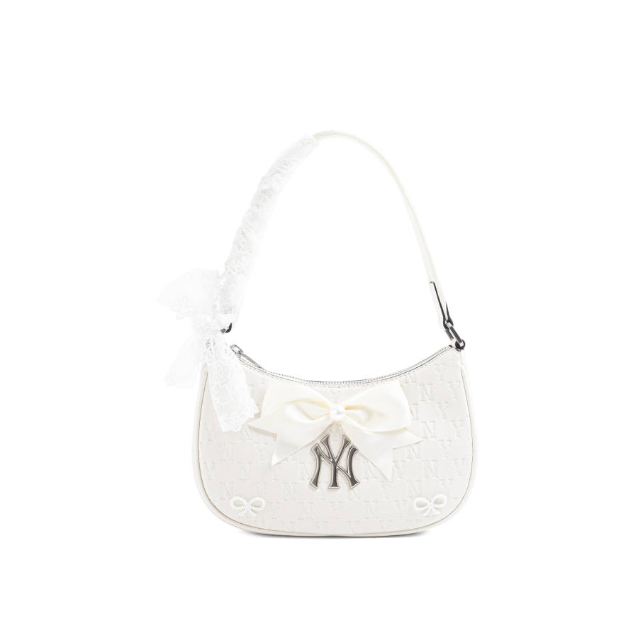 MLB MLB Monogram Shoulder Bags Cream White