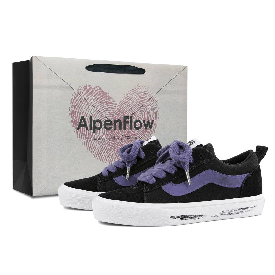 Vans Vero LS Skateboard Shoes Unisex Low Top Black Purple