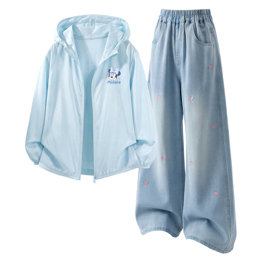 Disney Kids Casual Sportswear Hooded Non Detachable Thin Stretch Breathable