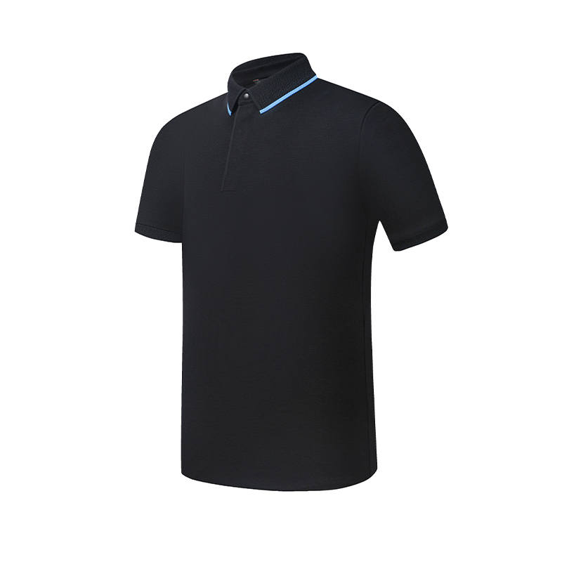 FILA Golf Polo Shirts Men's Pitch Black Polo Collar Moderate Straight Fit