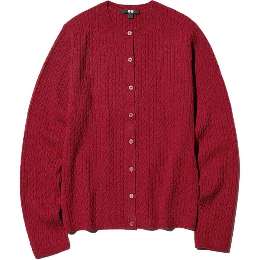 UNIQLO Knitwear Women's Maroon Crew Neck Moderate