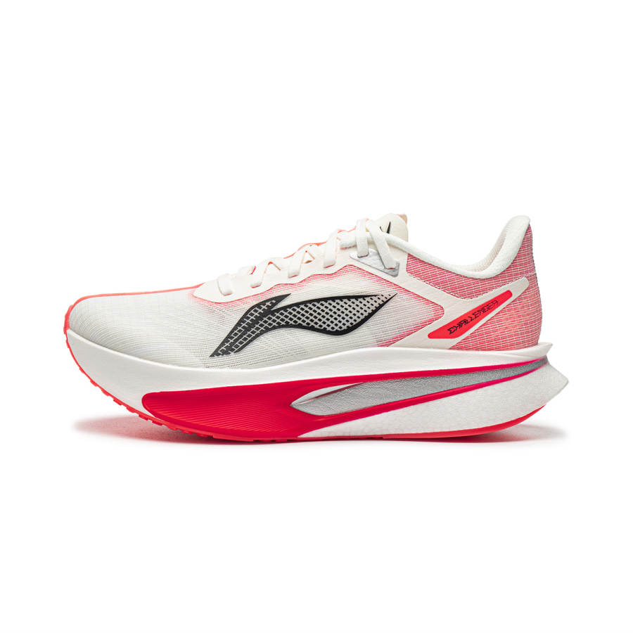 Li-Ning Li Ning Feidian 6 Challenger TPU Breathable Low top Carbon Plate Casual Running Shoes Men's Champagne White